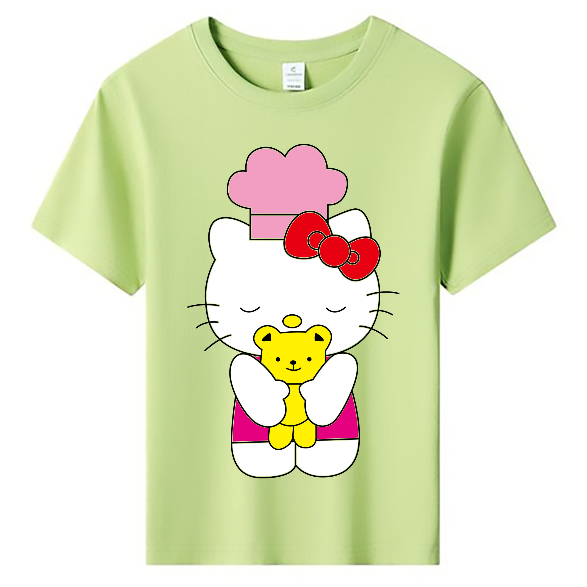 （画像用） Hello Kitty ハローキティ 綿100％キッズTシャツ（フロントプリント）